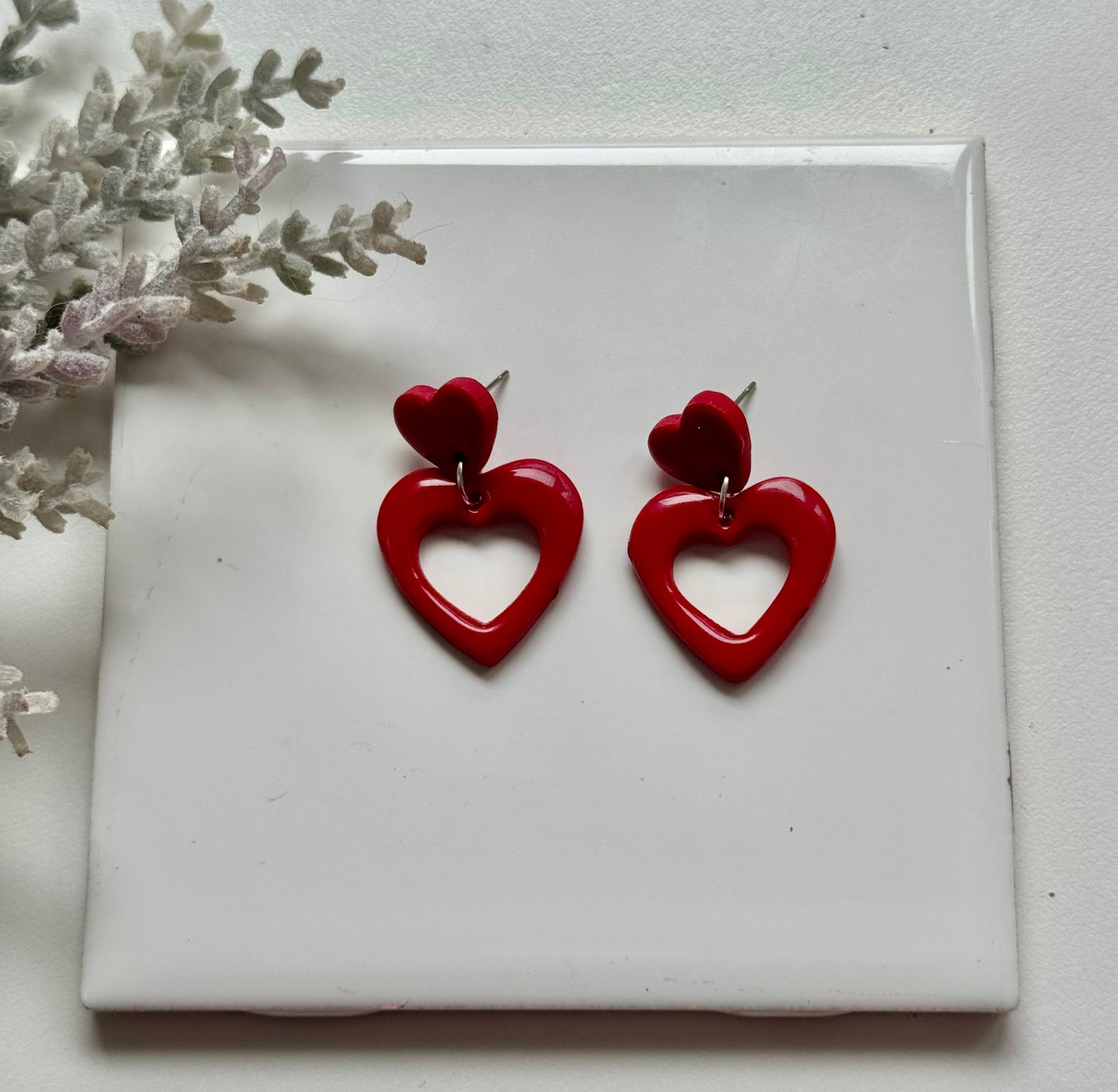 Heart cutout with heart stud