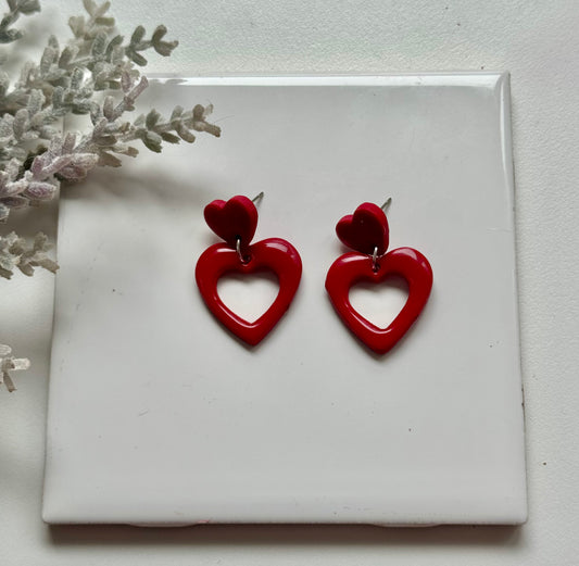 Heart cutout with heart stud